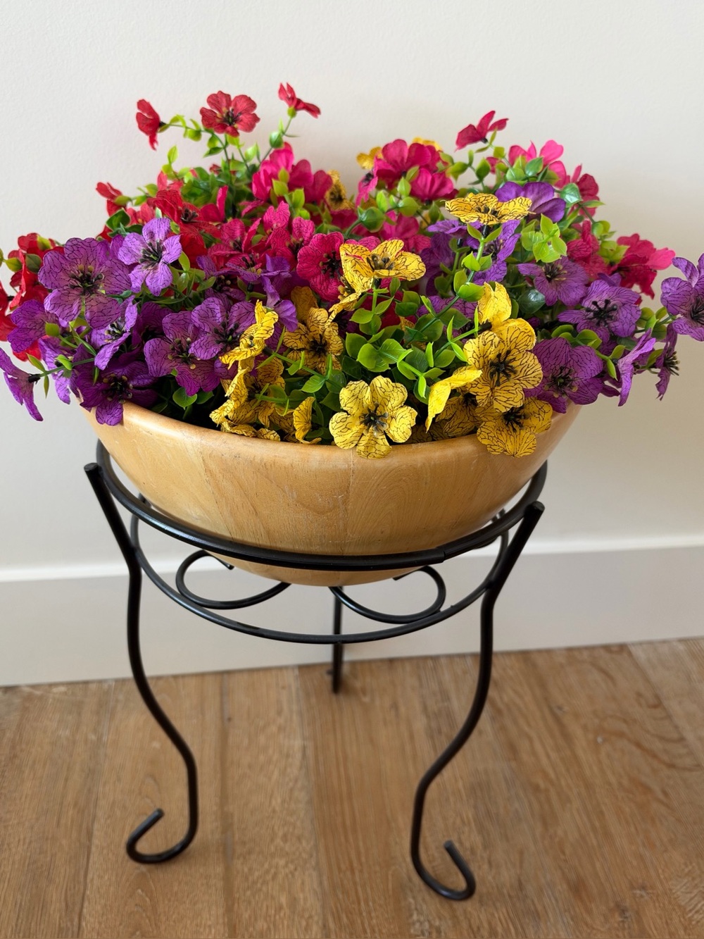 Faux Flowers 8-Pack in White Pots (Color Set #1)